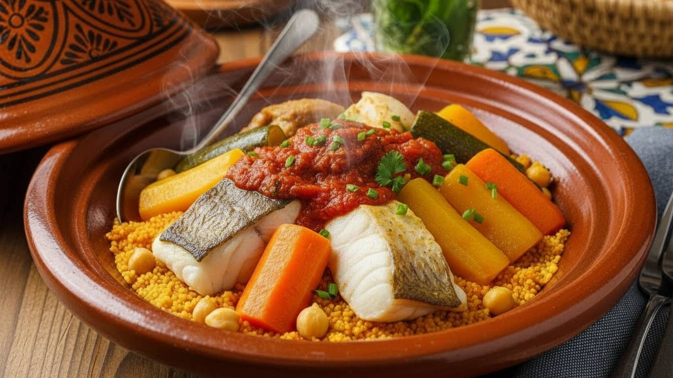 Couscous tunisien au poisson
