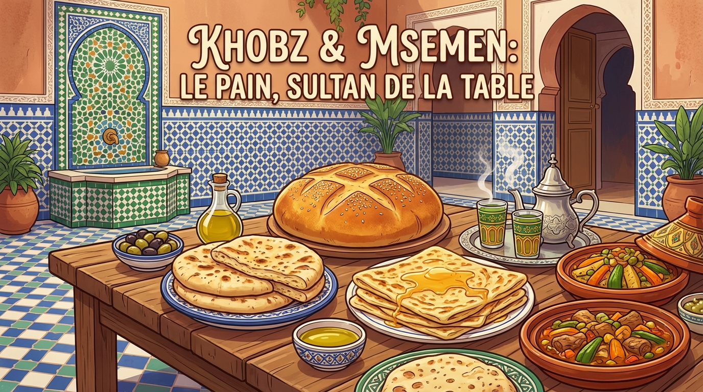Khobz & Msemen : Pourquoi le Pain est le Véritable Sultan de la Table Maghrébine ?