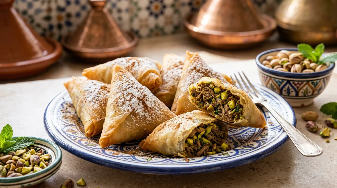 Briouates Royales au Pigeon et Pistaches : Recette Authentique Marocaine