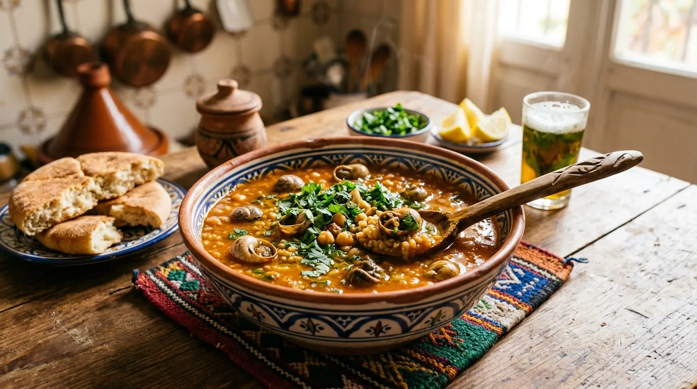 Chorba Frik aux Escargots et à la Menthe : Recette Traditionnelle Algérienne
