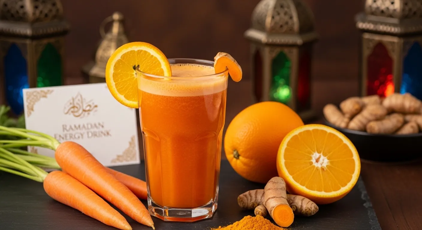 Jus de Carotte à l&amp;#039;Orange et au Curcuma : Boisson Énergisante du Ramadan