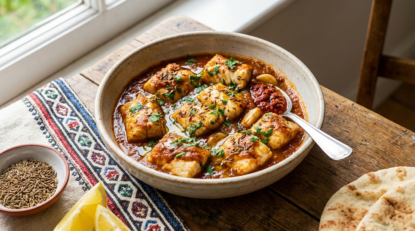 Kammounia au Poisson : Recette Tunisienne Authentique au Cumin
