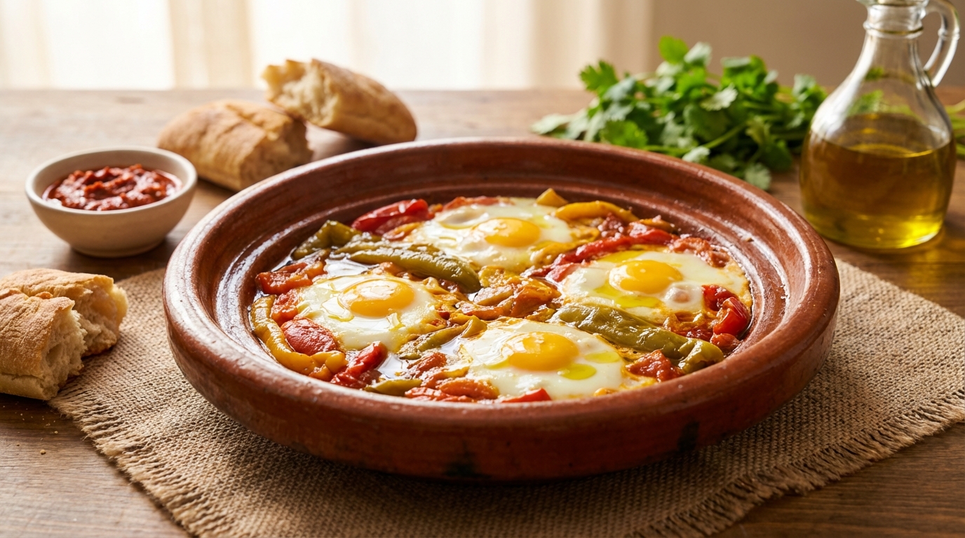 Marmouma Tunisienne : Recette Authentique aux Poivrons et Œufs