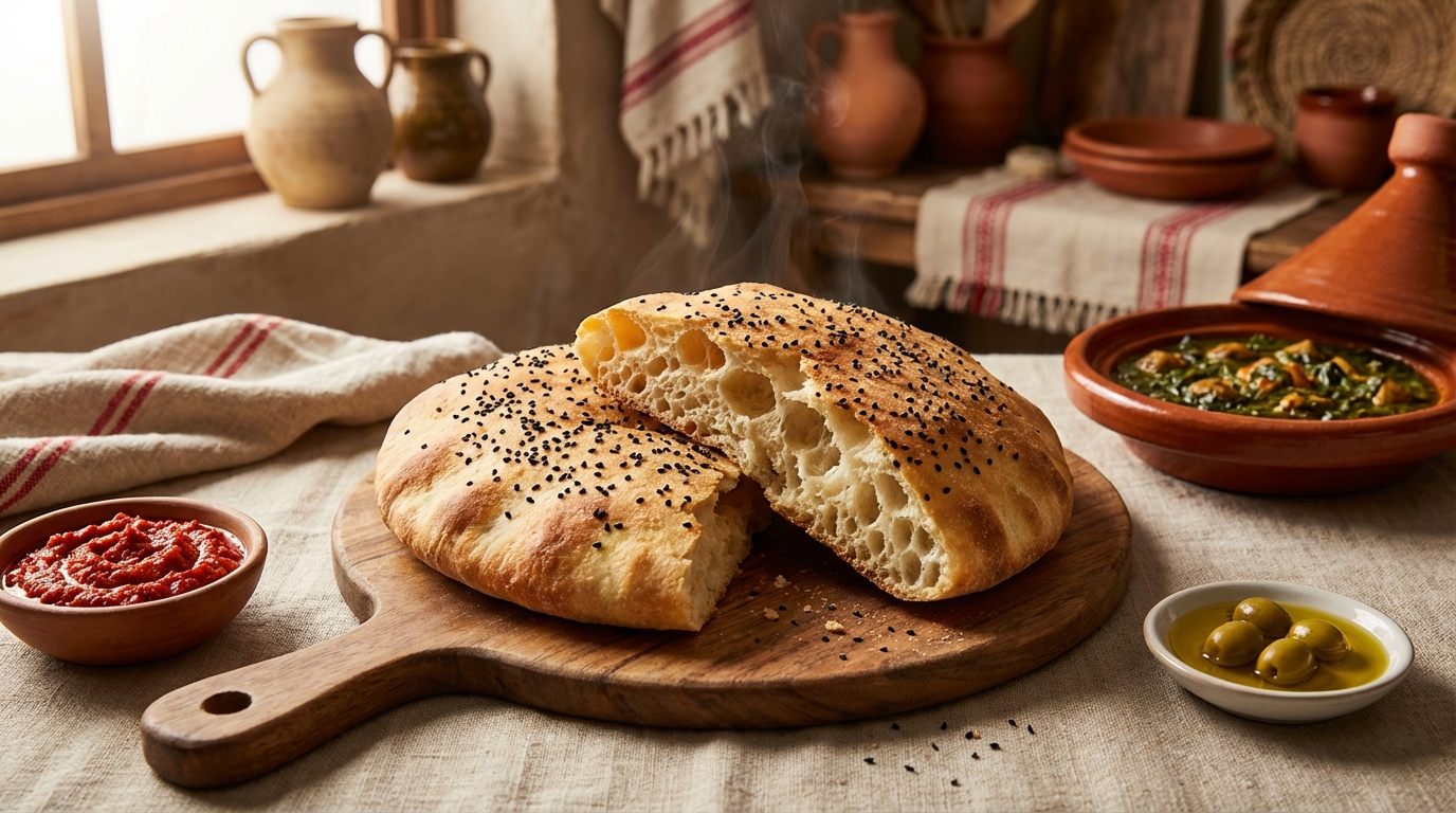 Pain Tabouna Tunisien : Recette Authentique et Moelleuse à la Maison