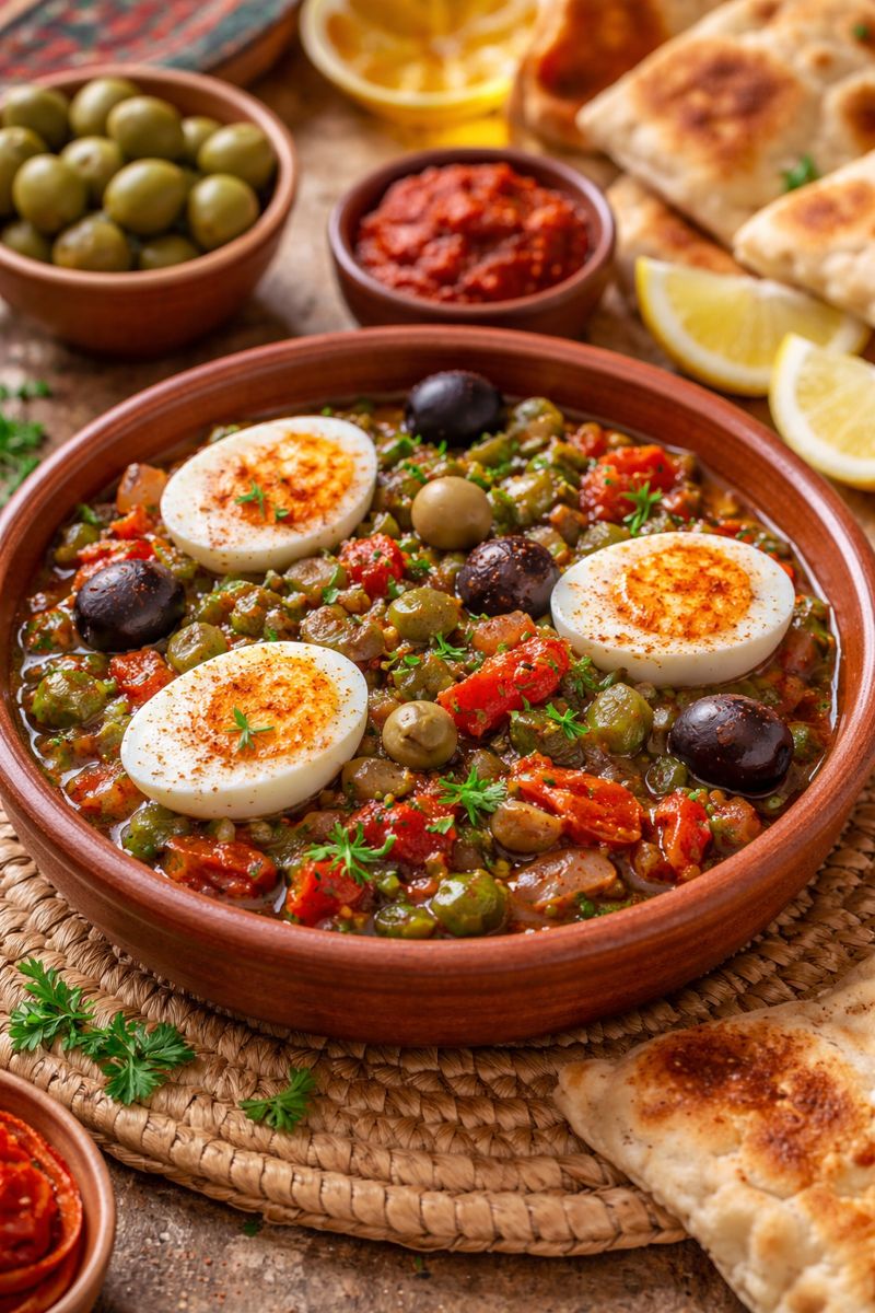 Salade Mechouia - Salade Tunisienne aux Légumes Grillés