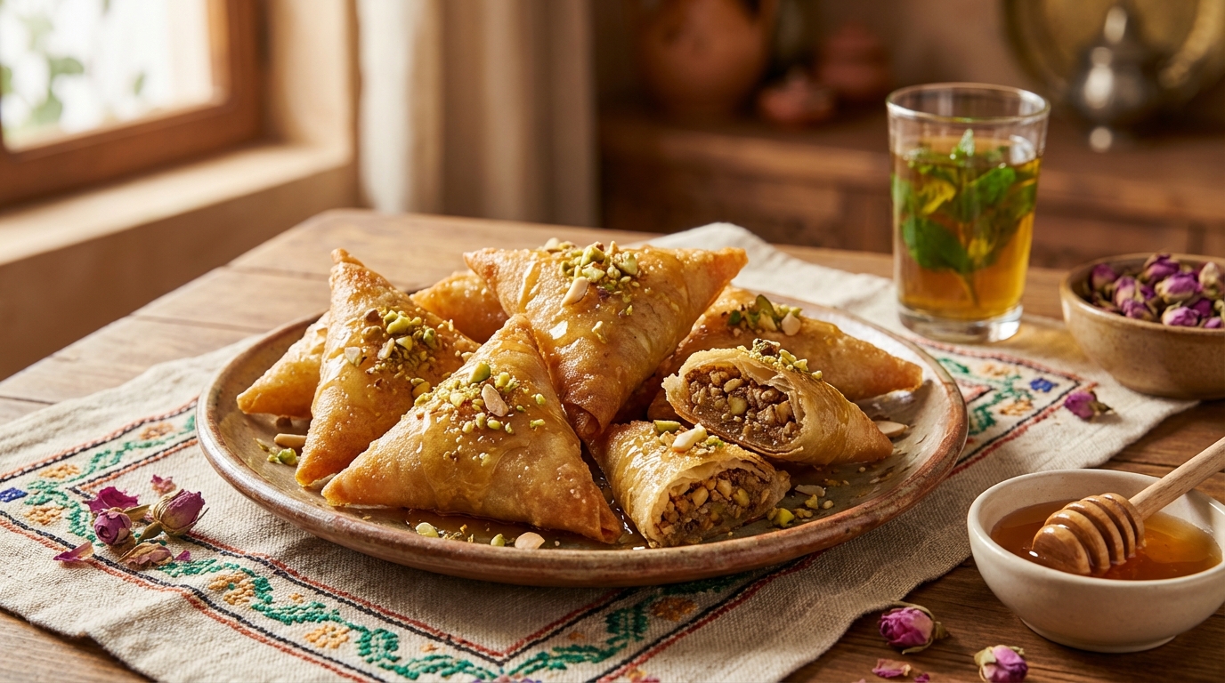Samsa Tunisienne aux Amandes : Recette Traditionnelle au Miel