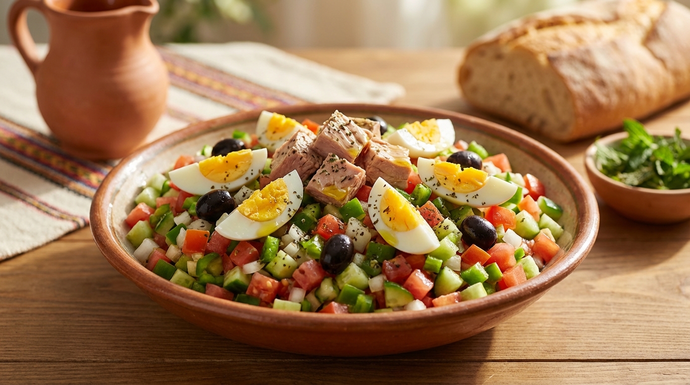 Slata Tounsiya : Recette de Salade Tunisienne Fraîche et Authentique