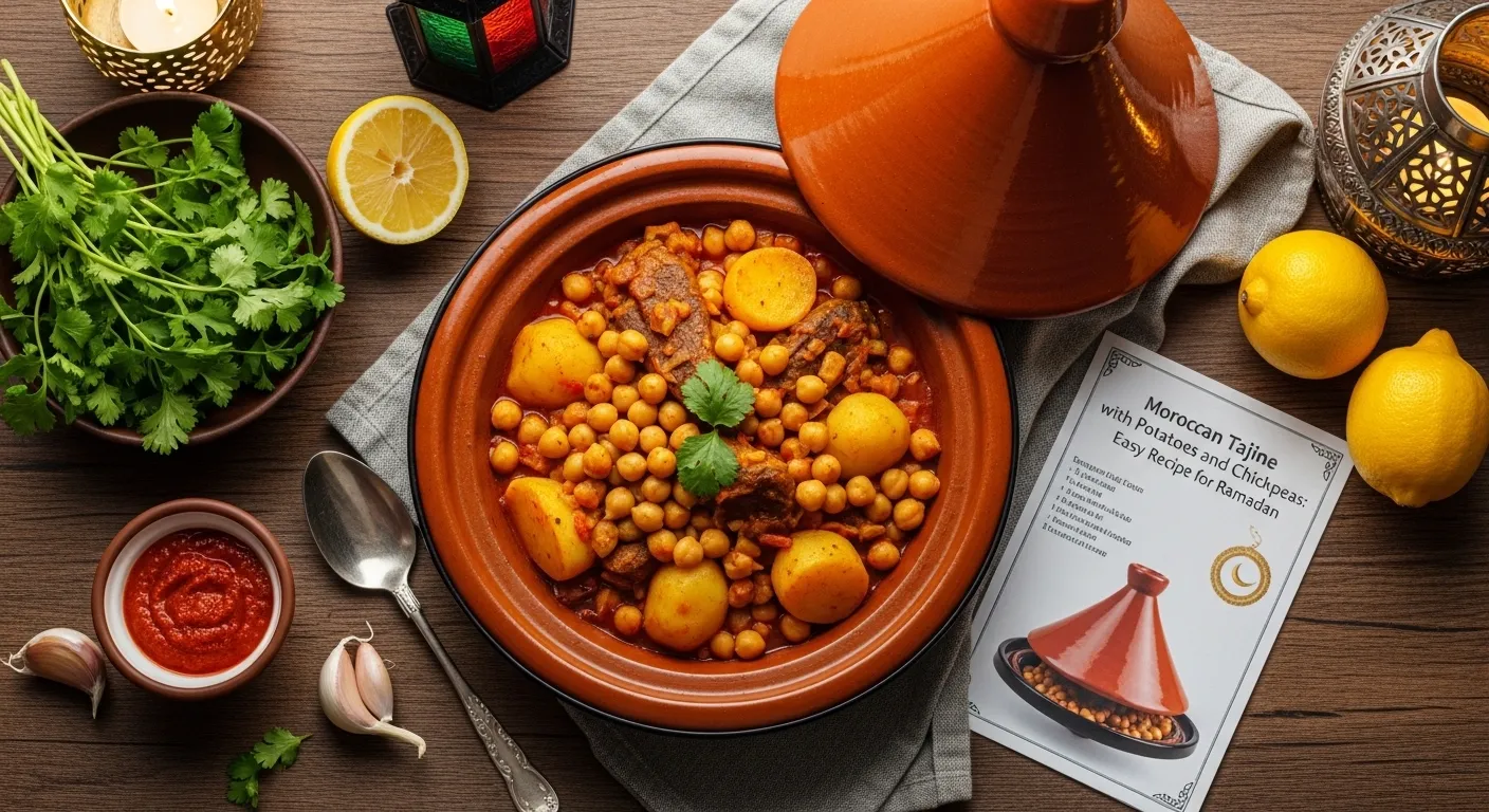 Tajine Marocain aux Pommes de Terre et Pois Chiches : Recette Facile pour le Ramadan